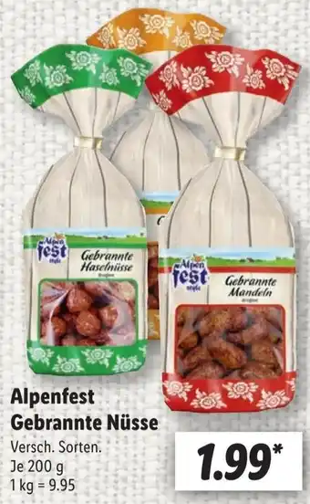 Lidl Alpenfest Gebrannte Nüsse Angebot