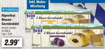 Lidl Alpenfest Riesen Germknödel Angebot