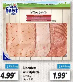 Lidl Alpenfest Wurstplatte Angebot