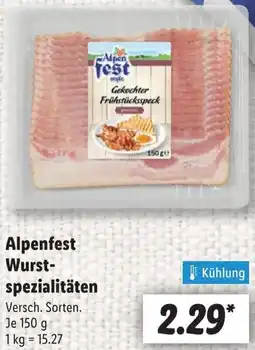 Lidl Alpenfest Wurstspezialitäten Angebot