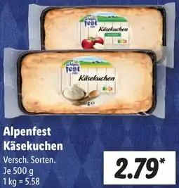 Lidl Alpenfest Käsekuchen Angebot