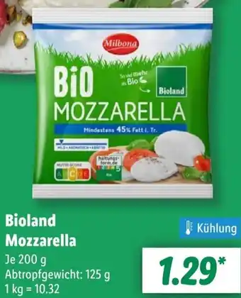 Lidl Bioland Mozzarella Angebot