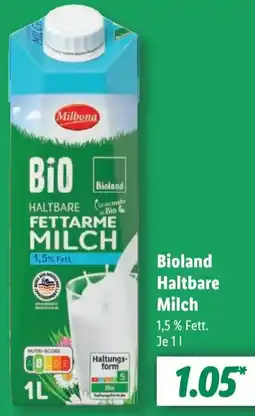Lidl Bioland Haltbare Milch Angebot