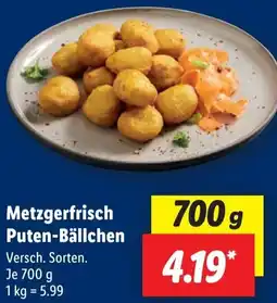 Lidl Metzgerfrisch Puten-Bällchen Angebot