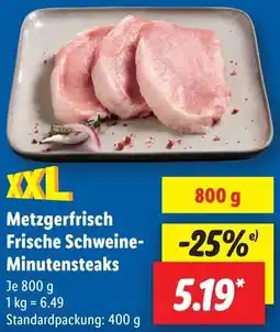 Lidl Metzgerfrisch Frische Schweine Minutensteaks Angebot