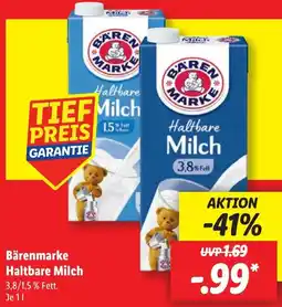 Lidl Bärenmarke Haltbare Milch Angebot