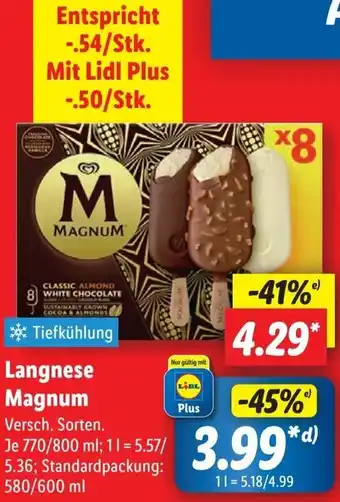 Lidl Langnese Magnum Angebot