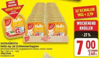 NP Discount GUT&GÜNSTIG Hello my cat Schlemmerhappen Angebot