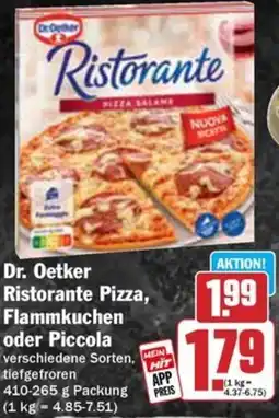 Hit Dr. Oetker Ristorante Pizza, Flammkuchen oder Piccola Angebot