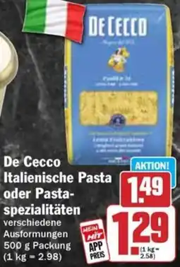 Hit De Cecco Italienische Pasta oder Pastaspezialitäten Angebot