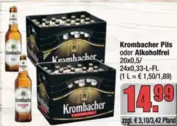 Profi Getränke Krombacher Pils oder Alkoholfrei Angebot