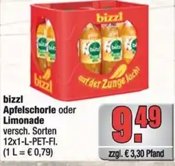 Profi Getränke bizzl Apfelschorle oder Limonade Angebot