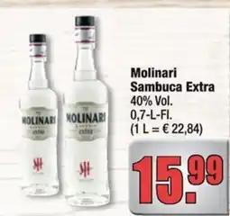 Profi Getränke Molinari Sambuca Extra 40% Vol. Angebot