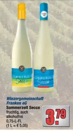 Profi Getränke Winzergemeinschaft Franken eG Sommerzeit Secco Angebot