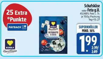 Edeka EDEKA Herzstücke Schafskäse oder Feta g.U. Angebot