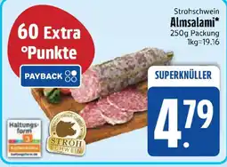 Edeka Strohschwein Almsalami Angebot