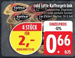 Edeka cold latte Kaffeegetränk Angebot