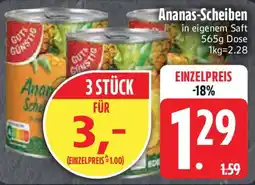 Edeka Ananas-Scheiben Angebot