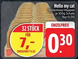 Edeka Hello my cat Schlemmer-Happen Angebot