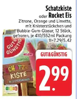 Edeka GUT&GÜNSTIG Schatzkiste oder Rocket Eis Angebot
