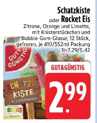 Edeka GUT&GÜNSTIG Schatzkiste oder Rocket Eis Angebot
