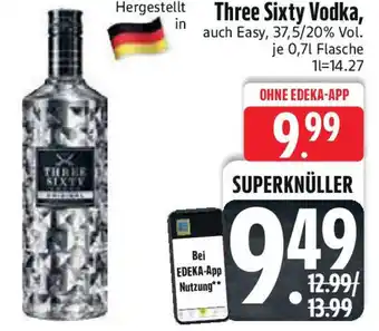 Edeka Three Sixty Vodka Angebot