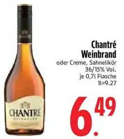 Edeka Chantré Weinbrand oder Creme, Sahnelikör Angebot