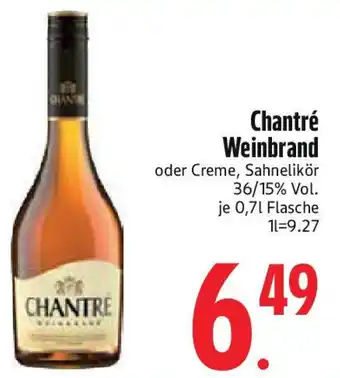 Edeka Chantré Weinbrand oder Creme, Sahnelikör Angebot