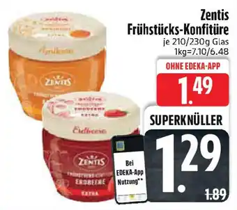 Edeka Zentis Frühstücks-Konfitüre Angebot