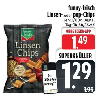 Edeka funny-frisch Linsen- oder pop-Chips Angebot
