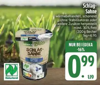 Edeka EDEKA Bio Schlag- Sahne Angebot