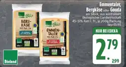 Edeka EDEKA Bio Emmentaler, Bergkäse oder Gouda Angebot