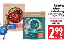 Edeka Purina One Katzen- oder Hundenahrung Angebot