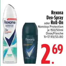 Edeka Rexona Deo-Spray oder Roll-On Angebot