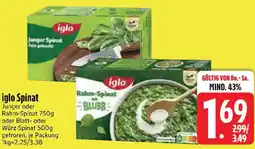 Edeka iglo Spinat Angebot