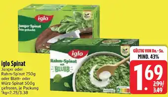 Edeka iglo Spinat Angebot