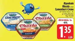 Edeka Alpenhain Obazda oder Camembert-Creme Angebot