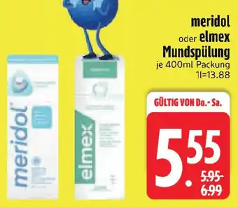 Edeka meridol oder elmex Mundspülung Angebot