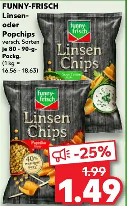 Kaufland FUNNY-FRISCH Linsen- oder Popchips Angebot