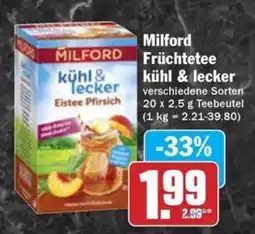 Hit Milford Früchtetee kühl & lecker Angebot