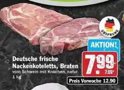 Hit Deutsche frische Nackenkoteletts, Braten Angebot