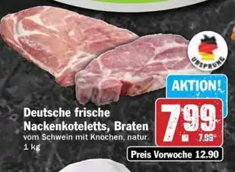 Hit Deutsche frische Nackenkoteletts, Braten Angebot