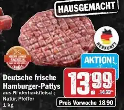 Hit Deutsche frische Hamburger-Pattys Angebot