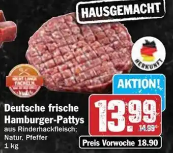 Hit Deutsche frische Hamburger-Pattys Angebot