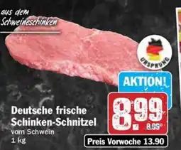 Hit Deutsche frische Schinken-Schnitzel Angebot