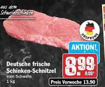 Hit Deutsche frische Schinken-Schnitzel Angebot