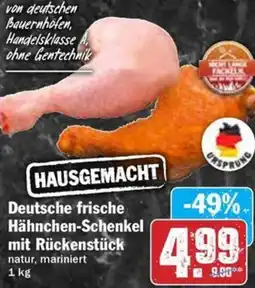 Hit Deutsche frische Hähnchen-Schenkel mit Rückenstück Angebot