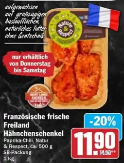 Hit Französische frische Freiland Hähnchenschenkel Angebot