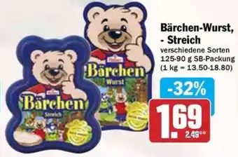 HIT Bärchen-Wurst, - Streich Angebot