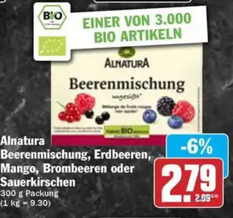Hit Alnatura Beerenmischung, Erdbeeren, Mango, Brombeeren oder Sauerkirschen Angebot